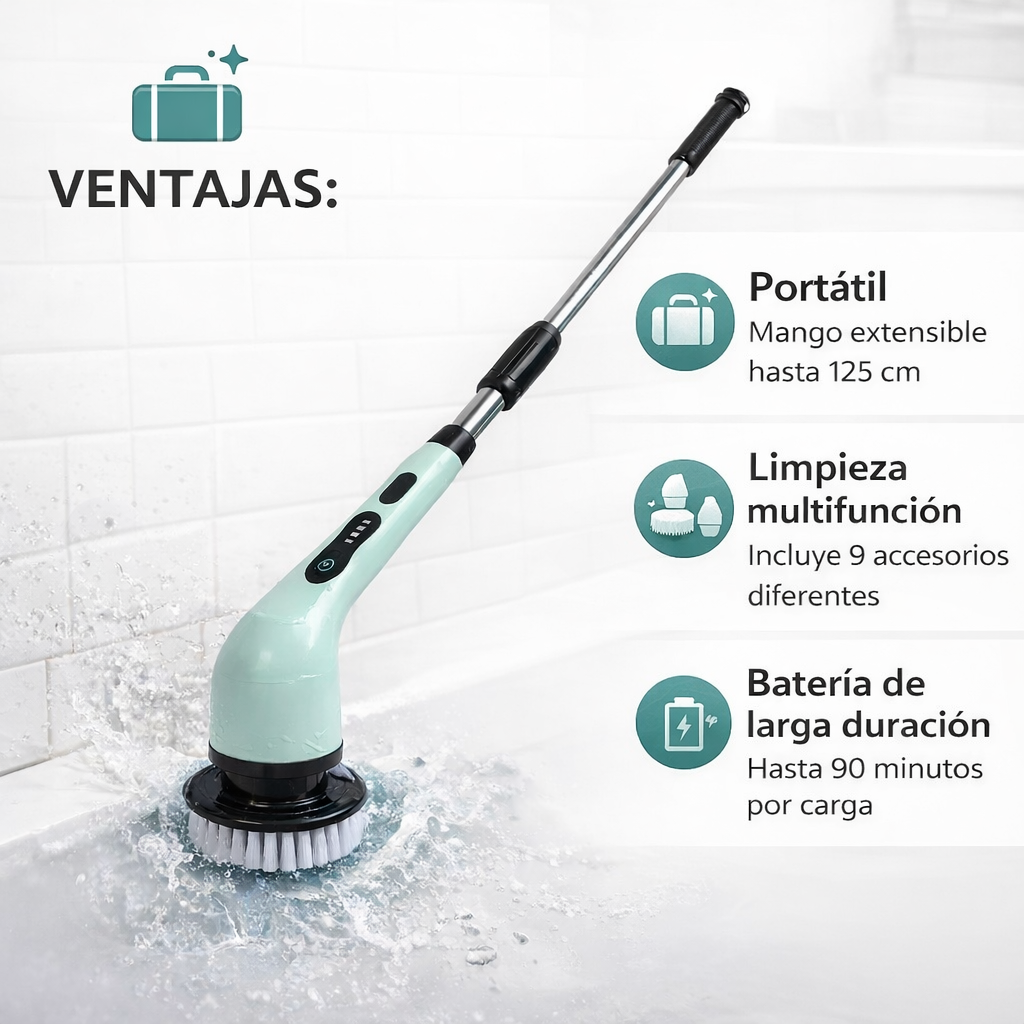 Cepillo eléctrico de limpieza 9 en 1